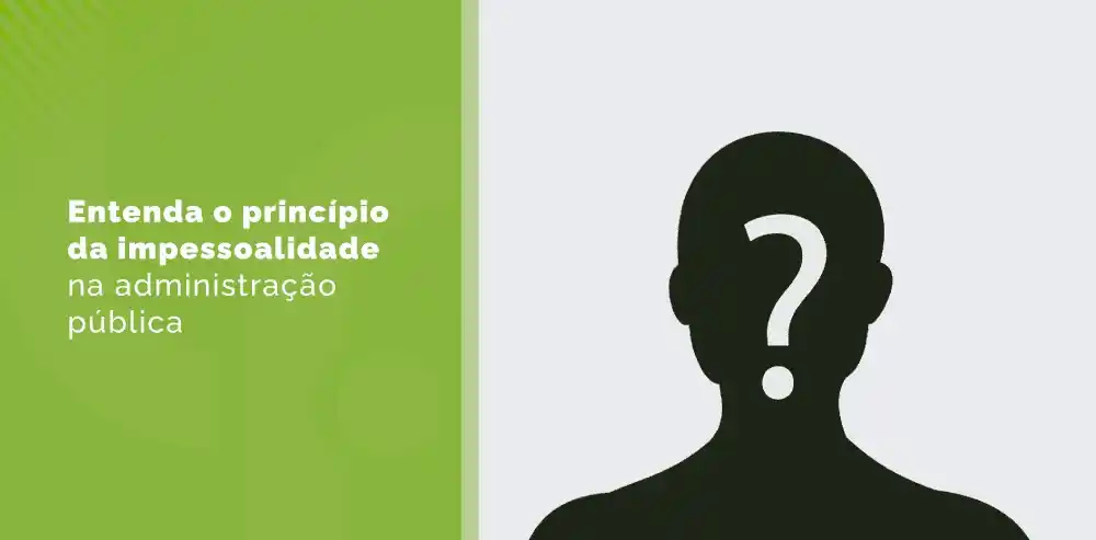 Ilustração de silhueta humana com ponto de interrogação representando o princípio da impessoalidade na administração pública